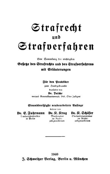 Strafrecht und Strafverfahren