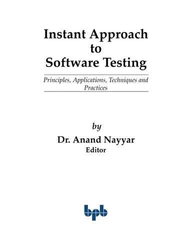 Instant Approach to Software Testing